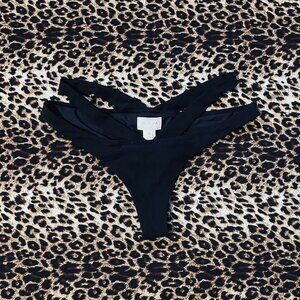 ☆ strappy cheeky blk bikini bottoms ☆